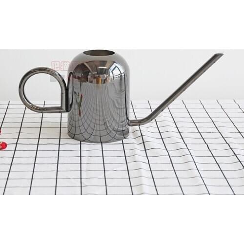 Internet celebrity super large stainless steel long mouth sprinkler watered flowers fertilizing pot watering artifact tools