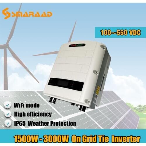 Solar On Grid Tie Inverter 1500W 3000W 1.5KW 2.2KW 3KW with Input Single MPPT Waterproof IP65 Wifi Default Use For Home