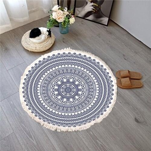 Modern home decorative round carpet fashion round area rugs parlor Bohemian Circle Carpet bedroom floor mat anti-slip