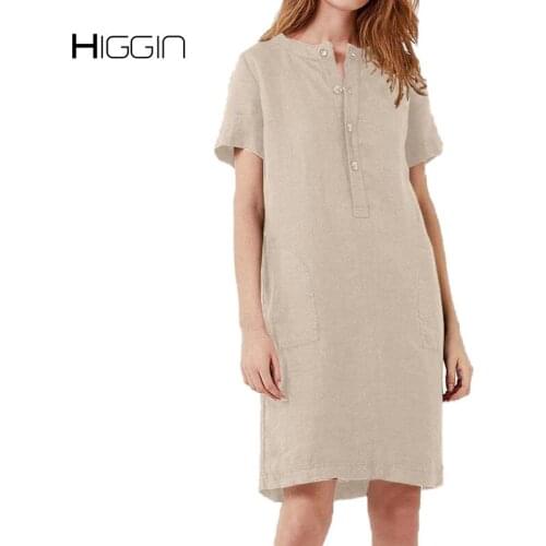 YANSHAN WALK Summer Linen Dresses