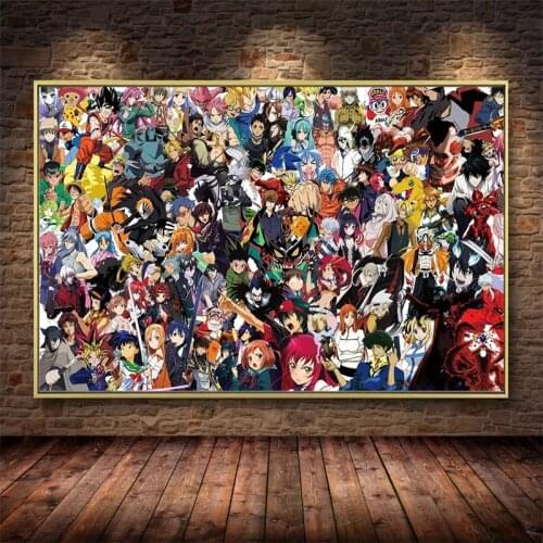 Japanese Anime Cartoon Movie Dragon Ball One Piece Figure Poster Canvas Painting Mural Wall Picture Living Room Home Decoration