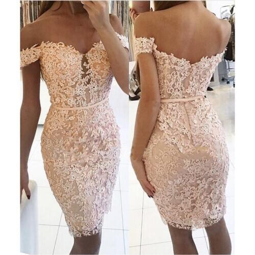 Women Pencil Dress New Solid Off-the-Shoulder Backless Bodycon Lace Summer Party Cocktail Prom Bag Hip Hot Lady Floral Clubwear