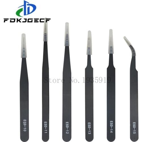 1PCS VETUS BGA ESD Stainless Steel Antistatic Tweezers ESD-10/ESD-11/ESD-12/ESD-13/ESD-14/ESD-15 SMD Reworking Soldering Tools