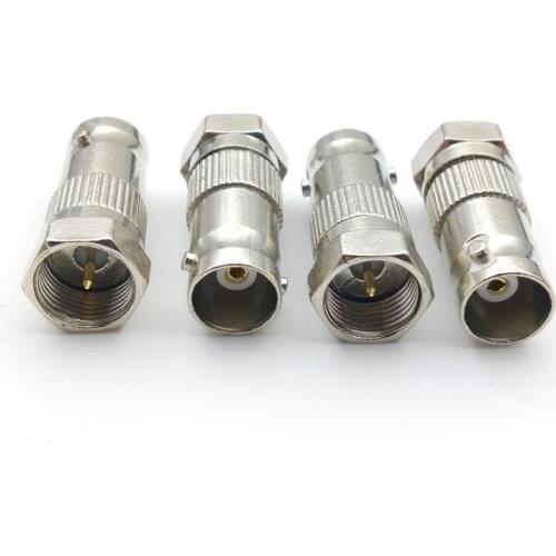 100pcs F type Male to BNC Female RF Coax Adapter CCTV RG6 RG59 connector
