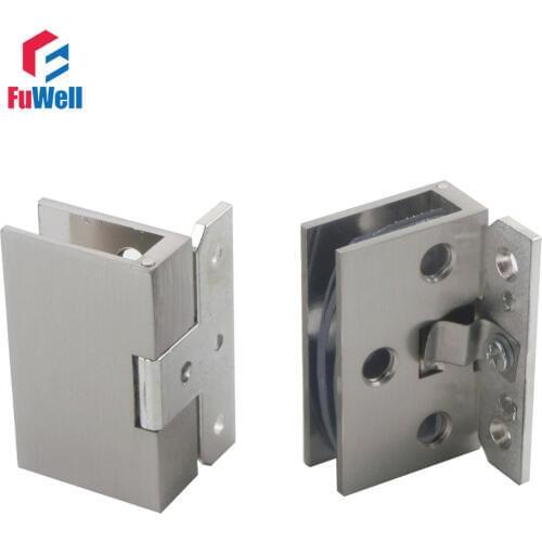2pcs Cabinet Wall to Glass Door Hinge Clamps Fit 8-10mm Shower Glass Hinge Clips