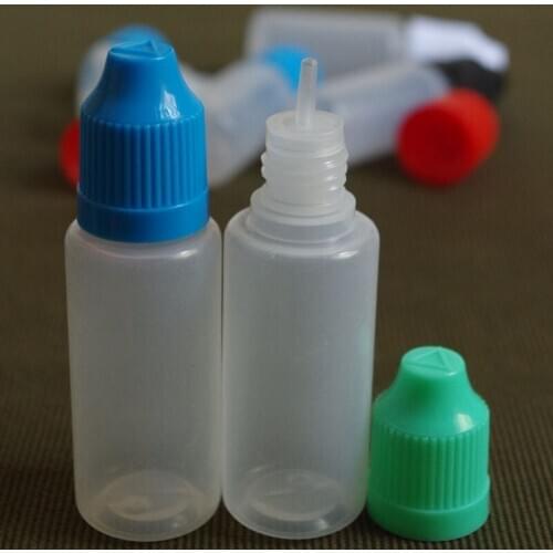 5pcs Soft Style PE 20ml Bottle Plastic Dropper Bottles with Childproof Cap for E Liquid Empty Bottle