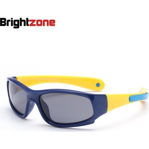 Brightzone 2018 New Silica Gel Children Bow Designer Sunglasses UV400 Polarized Light Kids Boy Girl Glasses Baby Clout Goggles