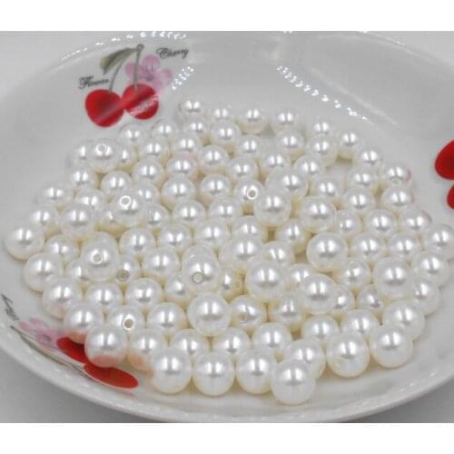 Hot- 95PCs Pearl Imitation Round Beads 8mm Dia Making jewelry diy beads