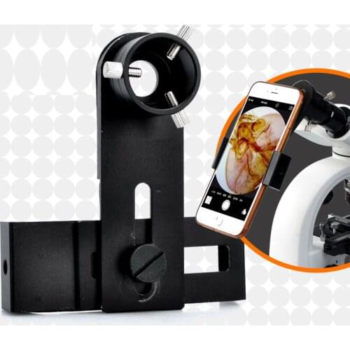 Full Metal Stable-bracket Universal Mobile Phone Holder Clip Astronomical Telescope Mount Spotting Scope Eyepiece Slit Lamp