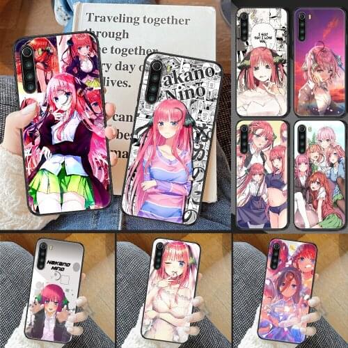 Nakano Nino Anime Phone case For Xiaomi Redmi Note 7 7A 8 8T 9 9A 9S 10 K30 Pro Ultra black luxury back painting bumper art