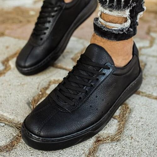 Chekich Mens Casual Shoes Black Color Laces Artificial Leather Spring and Autumn Seasons Wedding Classic Sneakers Daily High Quality Sewing Base Air Lightweight Platform Vulcanized Material Plus Sizes Solid CH063 V7