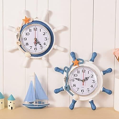 Mediterranean Style Decorative Wall Clock Classic Quartz Wall Clock Non Ticking