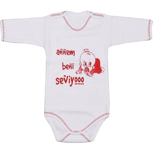 When my mother Seviyoo Printed Long Sleeve Baby The zibin