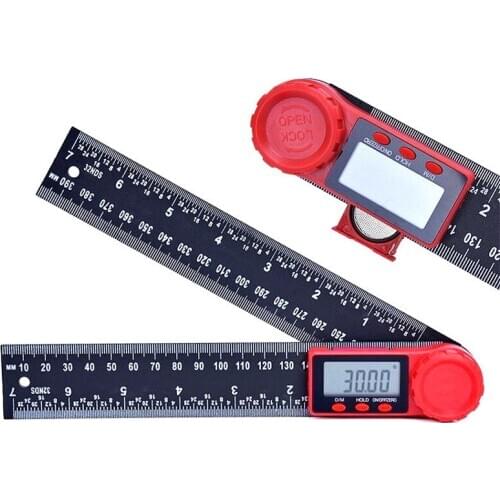 0-300mm 2 In 1 Electronic Digital Protractor Digital Meter Angle Inclinometer 360 Degrees Goniometer Angle Finder Measuring Tool