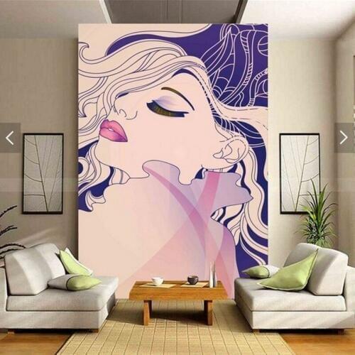Photo wallpaper Abstract modern HD hand-painted beauty mural entrance hallway clothing store 3D stereo mural wallpaper