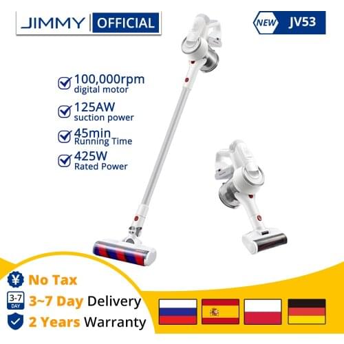 [Free Duty] JIMMY JV53 Handheld Cordless Vacuum Cleaner 125AW 20kPa effective suction power Portable Clean Dust Collector