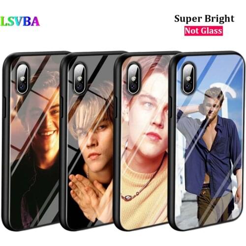 Black Cover Young Leonardo Dicaprio for iPhone 11 11Pro X XR XS Max for iPhone 8 7 6 6S Plus 5S 5 SE Glossy Phone Case