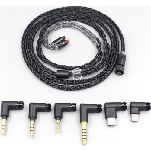 LN006967 16 Core Black OCC Awesome All In 1 Plug Earphone Cable For Audio-Technica ATH-IM50 IM70 ath-IM01 ath-IM02 IM03