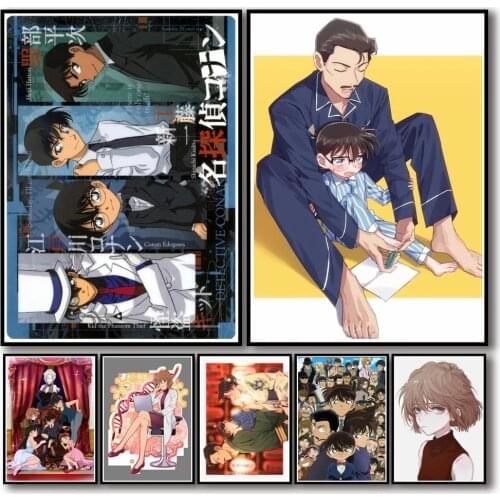 Canvas Painting Home Decor Modular Detective Conan Pictures Japan Anime Printed Poster For Living Room Wall Art No Framework