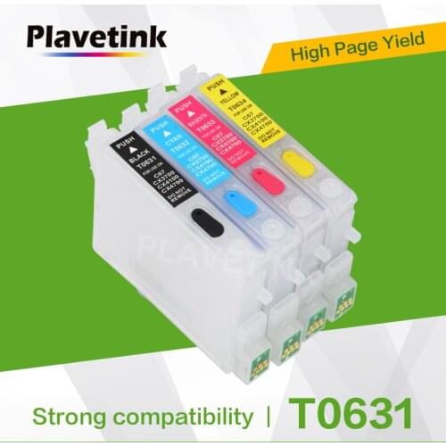 Plavetink Empty Refill Printer Ink Cartridges T0631 T0632 T0633 T0634 For Epson Stylus C67 C87 Plus CX3700 CX4100 CX4700 Printer