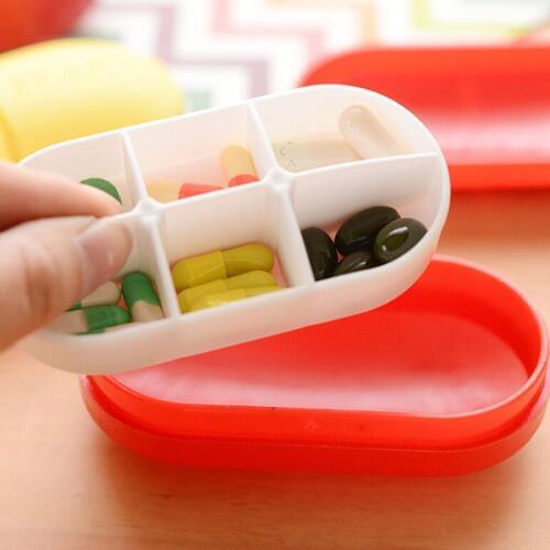 Mini 6 Slots Portable Vitamin Medical Pill Box Tablet Drug Pill Medicine Case Container Organizer