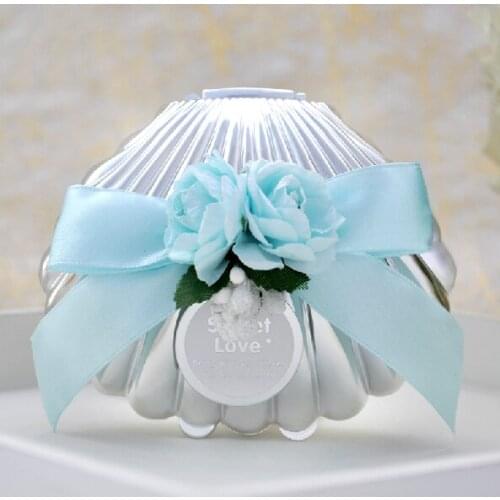 Creative European Candy Box Lovely Shell Design Wedding Gift Box Chocolate Holder Party Supplies 12pcs/lot SH425