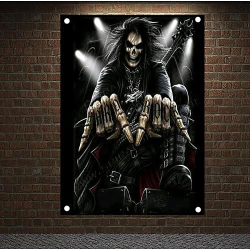 Metal Music Macabre Art Rock Stickers Famous Band Flag & Banner High-quality Canvas Painting Banquet Music Festival Party Decor