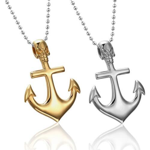 Fashion Anchor Necklace Skull G Cross Pendant Necklaces for Women Men Jewelry Trendy Gift