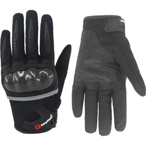 Motorcycle Glove Touch Screen Full Finger Non-Slip Breathable Flexible Outdoor Sport Carbon Fiber Racing Riding Bicycle Gloves