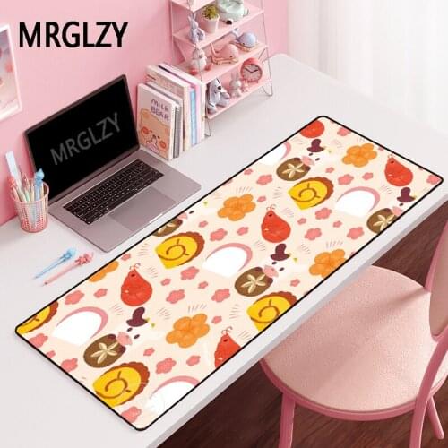 MRGLZY Drop Shipping Cute Cartoon Pattern Mouse Pad Gamer Large DeskMat Computer Gaming Peripheral Accessories MousePad for LOL