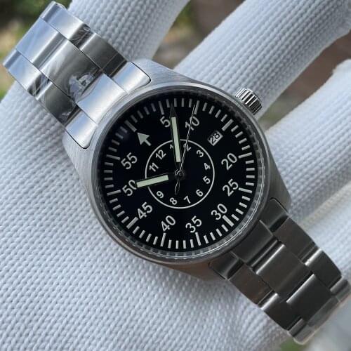 STEELDIVE SD1940T Mens Pilot Watch 200M Water Resistant Sapphire Crystal 40mm Type B Automatic Watches Mechanical Wristwatches