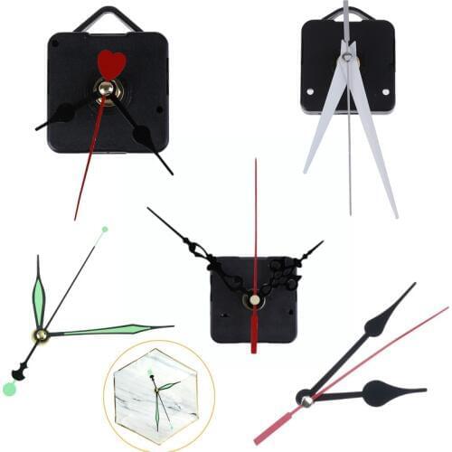 1 Set Silent Large Wall Clock Quartz Movement Mechanism Black And Red Hands Repair Kit Tool Set With Hook Drop Shipping