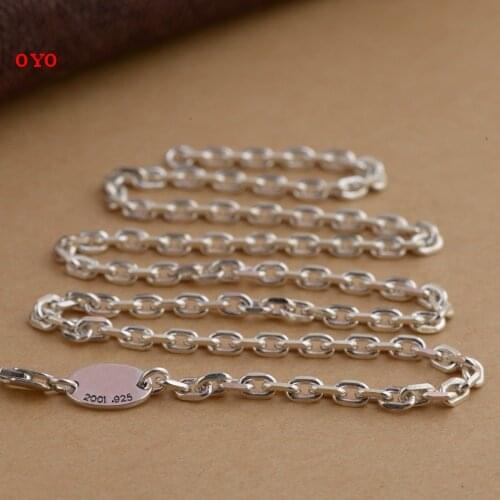 Real S925silver necklace antique style new necklace 4mm