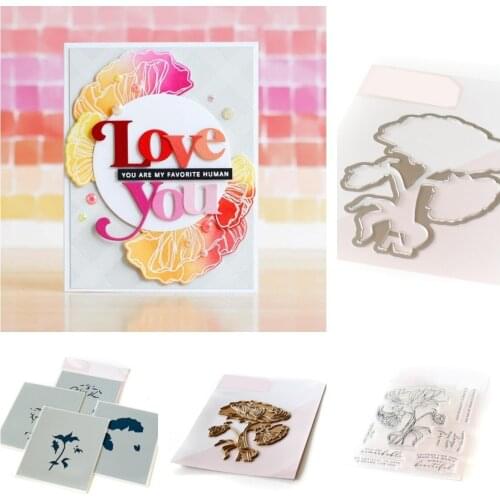 New FloFlower Plant Cutting Dies Stamps Stencil Hot Foil Scrapbook Diary Decoration Embossing Template DIY Greeting Card Handma