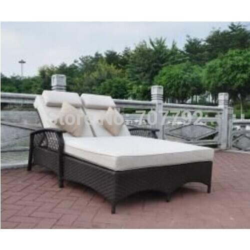 New Product Outdoor Furniture wicker lazy lounger rattan sun bed