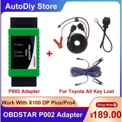 OBDSTAR P002 Adapter Work With X100 DP PLUS/PRO4 With Toyota 8A Cable For Toyota All Key Lost Programming A Set OBD/BENCH Mode