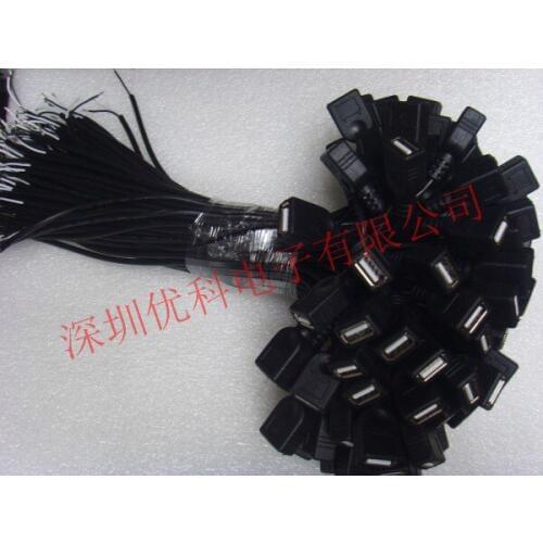 A USB single parent female head of copper two core high current short circuit 30cm 23 pin 5V power DIY