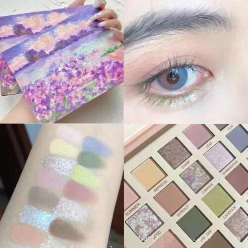 20 Colors Monets Dreamland Eyeshadow Palette Matte Glitter Oil Painting Eyeshadow Makeup Palette Pastels Eye Shadow Pigments