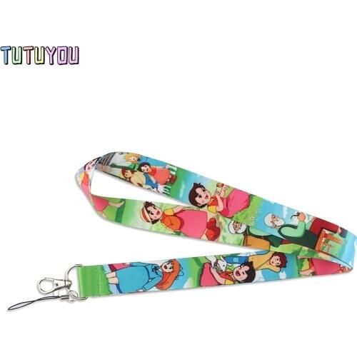 PC2063 Alps Girl Cartoon Icons Style Anime Lovers Key Chain Lanyard Neck Strap For USB Badge Holder DIY Hang Rope