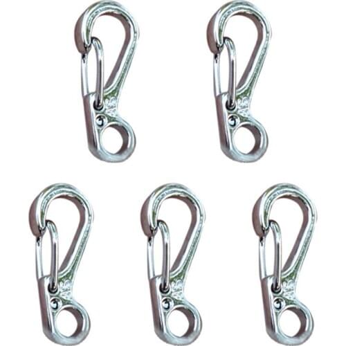 Mini-tool Metal Hanging Buckle Snap Spring Clips Hook outdoor Camping Hiking carabiner clip Alloy Keychains Keyrings Carabiner