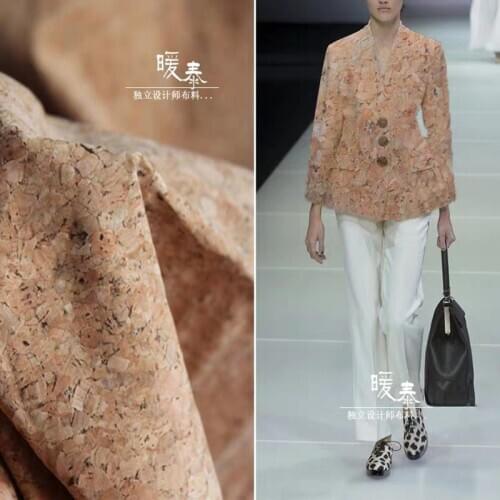 Wood Grain Fabric Wood Chips Texture DIY Patchwork Home Background Decor Coat Craft Clothes Creative Designer Fabric