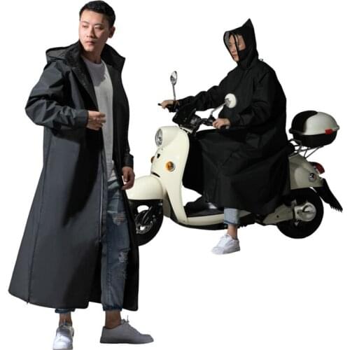 2021 Hot Sale EVA Raincoat Women/Men Zipper Hooded Poncho Motorcycle Rainwear Long Style Hiking Poncho Environmental Rain Jacket