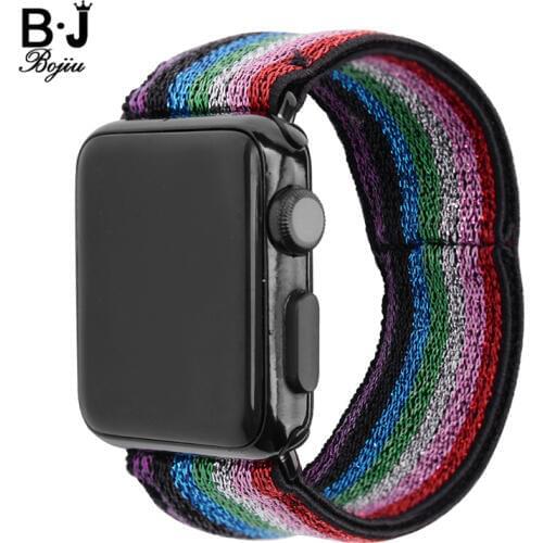 Stretchy Loop Watchbands Straps For Apple Watches 32mm Magnetic Stainless Steel Buckle Textil Replacement Band Accessories BC371