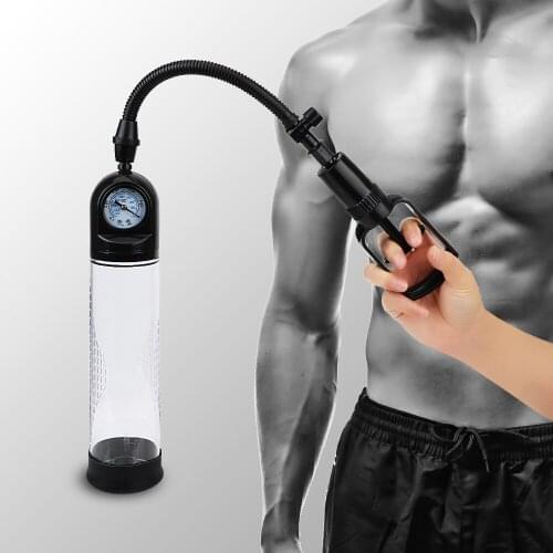 With Pressure gauge Vacuum Pump Male Masturbation Penis Pump Sex Toys For Men Penis Enlargement Extender