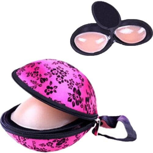 Silicone Bra Case Invisible Bra Storage Box Zippered Travel Bag For Women Clothing Storage Box Underwear Organizer