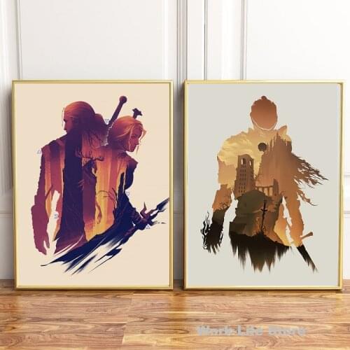 Modern Posters and Prints Leshen Forest Scene Souls Wall Art Canvas Painting Pictures Game Knight For Living Room Decoration