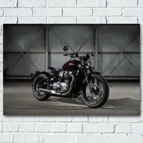 Triumph Bonneville Bobber Muscle Motorcycle Superbike Hot Girl Model Wall Art Posters and Prints Canvas Painting For Room Decor