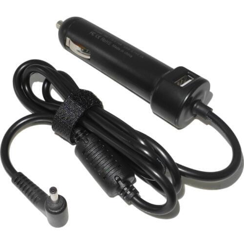 19V 3.0*1.1mm Universal Laptop Dc Car Charger Power Supply Adapter for Acer Samsung Asus Noteboooks 5.1V 2.1A USB Phone Charger