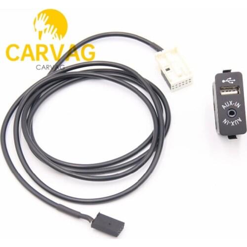 USB AUX in Plug Socket Harness For BMW E60 E63 E64 E65 E66 E81 E82 E87 E88 E70 E90 E91 E92