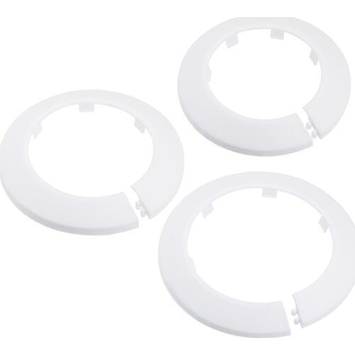 Uxcell 2 Pcs Pipe Collar 64/75/90mm PP Radiator Escutcheon Water Pipe Cover Decoration White